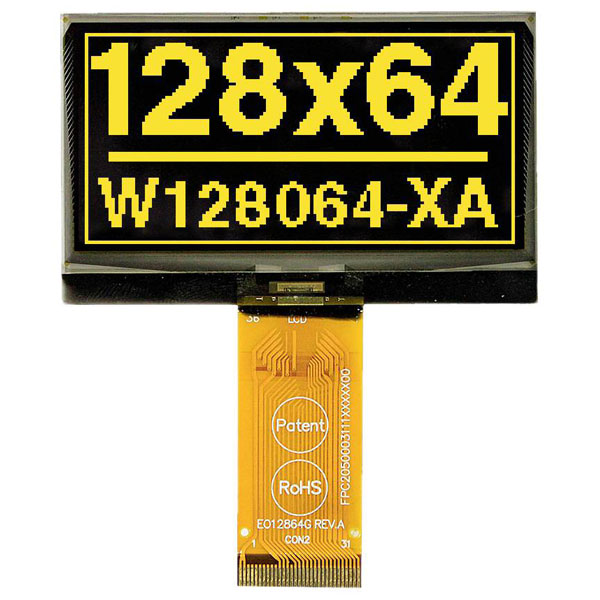 DISPLAY VISIONS EAW128064-XALG OLED screen 60.5x37x2.15 mm black t...