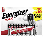 Energizer 11168 Max AAA batteries Alkali-manganese 1.5V 10 pcs