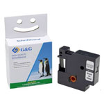 G&G BB-D-G-D1-40910 Labelling tape Transparent Black font 9mm 7m