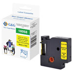 G&G RL-D-Hs-18058-BK/YE-19MM*1.5M Label Tape Black/Yellow 19mm x 1.5m