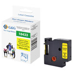 G&G RL-D-Vi-18433-BK/YE-19MM*5.5M Vinyl Tape Yellow Black 19mmx5.5m