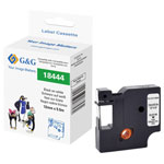 GG RL-D-Vi-18444-BK/WT-12MM*5.5M Vinyl Labelling Tape White/Black 12mm 5.5m