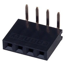 TruConnect 4 Way Single Row Right Angled PCB Socket 2.54mm Pi