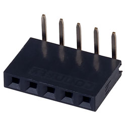 TruConnect 5 Way Single Row Right Angled PCB Socket 2.54mm Pi