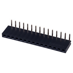 TruConnect 15 Way Single Row Right Angled PCB Socket 2.54mm