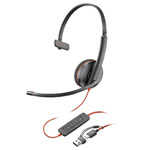 HP 8X214AA Poly Blackwire C3210 headset corded mono black volume control