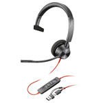 HP 8X216AA Blackwire C3310-M Mono Headset Noise Cancelling Black Corded