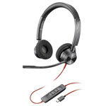 HP 8X220AA Poly Blackwire C3320-M On-ear Black Corded Stereo Headset