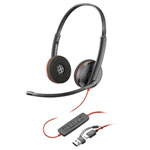 HP Poly 93S87AA Blackwire C3220 Stereo Black Corded Over-ear Headset