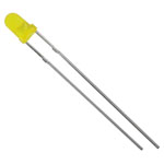 HuiYuan 3004Y1D-EHB-A LED wired circular yellow 3 mm 130 mcd 60° 20 mA 2.1 V