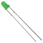 HuiYuan 3034G3D-ESA-B LED wired Green Circular 3mm 3000mcd 60° 20mA 3.1V