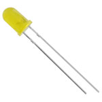 HuiYuan 5003Y1D-EHB-A LED wired Yellow Circular 5 mm 130 mcd 50° 20mA 2.1V