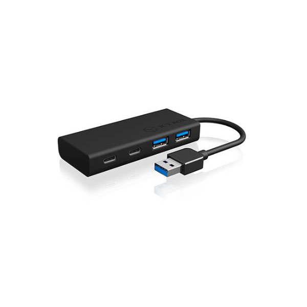 ICY BOX IB-HUB1426-U3 4 port USB 3.2 Gen 1 hub black USB & Firewir...