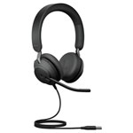 Jabra 24189-999-999 Evolve2 40 SE MS Stereo On-ear headset Black Corded