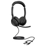Jabra 25069-989-899 Evolve2 50 On-ear Headset Black Stereo Noise Cancelling
