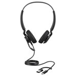 Jabra 4099-419-269 Engage 40 Corded On-ear Stereo Headset Black Noise Cancelling