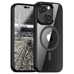 JT Berlin 11040 Pankow Hybrid MagSafe Back cover iPhone 15 Black Transparent