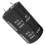 Kemet ELG107M250AQ1AA ELG Series Aluminium Capacitor 250V 100uF 20% 20x25mm
