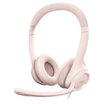 Logitech 981-001281 H390 On-ear Headset Rose Noise Cancelling Volume Control