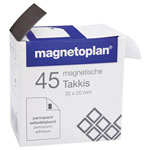 magnetoplan 15503 Magnetic tape rectangular black 20x30x0.75mm 45 pcs