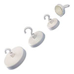 Magnetoplan 52647 Magnetic hook 47mm Round White 1 pc