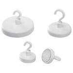 magnetoplan 52647S10 Magnetic hook Round White Ø 47mm 10 pcs