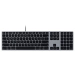 Matias FK318B Wired Aluminium Keyboard Mac USB QWERTY English Space Grey