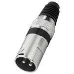 Monacor 347800 XLR plug black durable secure connection professional quality