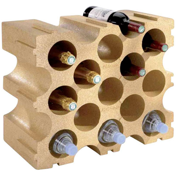 Mottez B229V Bottle cubes hold 15 bottles up to Ø92mm Terracotta