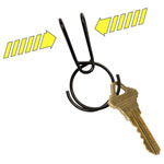 NITE Ize KSQR-01-R6 SqueezeRing Key Clip Black Easy Load 1 pc Key Cabinets