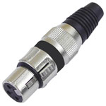 Omnitronic 30200111 XLR socket   black plastic socket