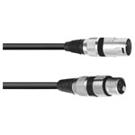 Omnitronic 3022047N Microphone Cable XLR to XLR Black 1.5m