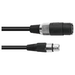 Omnitronic 3022050N XLR Lead Black 3m Durable Audio Connection Cable