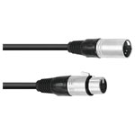 Omnitronic 30220765 XLR cable black 3m durable professional audio connection