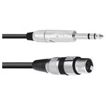 Omnitronic 30225182 30226450 XLR Adapter 3-pin XLR plug to 6.3 mm mono jack