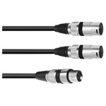 Omnitronic 3340531 Audio & Video Cable Black 1m Durable Connectors