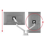 One For All DM7220 Dual white Monitor Mount 13"-32" Height-adjustable