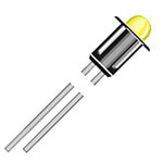 Oshino MD-302G Sedeco BD-1601 LED indicator light orange 12V DC 4.8mm