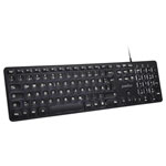 Perixx 11900 Keyboard Perixx PERIBOARD-331 DE B Corded Black Backlit German