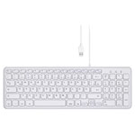 Perixx 11960 Keyboard German QWERTZ White USB