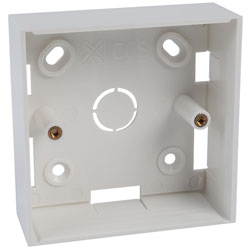 Connectix 008-010-001-00 32mm White Single Gang Back Box | Rapid Online