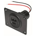 ProCar 67342000 USB-C/A double socket 12/24 V DC Automotive Connector