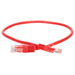 TruConnect TRUP5E0.50RD 0.5mtr CAT 5E UTP PVC Full Copper Patch Lead - Red