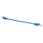 TruConnect TRUP6A0.25BL 25cm CAT 6A S/FTP LSZH Full Copper Patch Lead - Blue