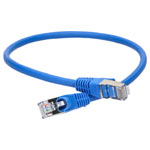 TruConnect TRUP6A0.50BL 0.5mtr CAT 6A S/FTP LSZH Full Copper Patch Lead - Blue