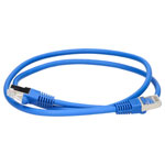 TruConnect TRUP6A1.0BL 1mtr CAT 6A S/FTP LSZH Full Copper Patch Lead - Blue