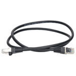 TruConnect TRUP6A1.0BK 1mtr CAT 6A S/FTP LSZH Full Copper Patch Lead - Black