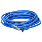TruConnect TRUP6A5.0BL 5mtr CAT 6A S/FTP LSZH Full Copper Patch Lead - Blue