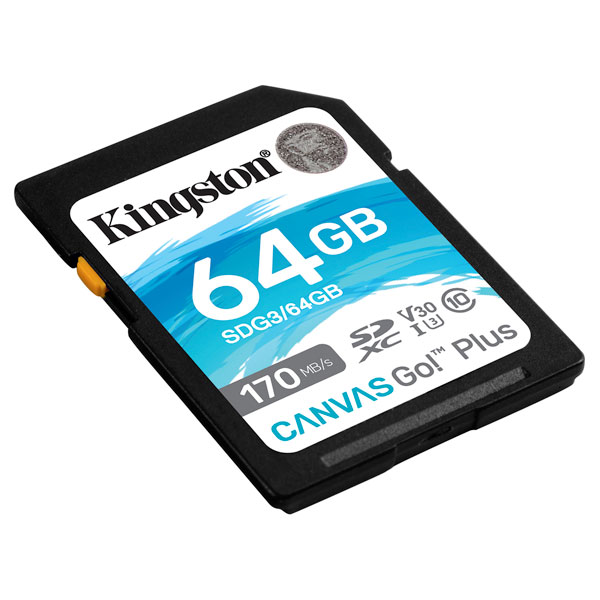 Карта памяти sdxc kingston canvas go plus 64 гб sdg3 64gb