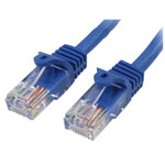 StarTech 45PAT1MBL Cat5e Snagless Patch Cable RJ45 Connectors 1m Blue